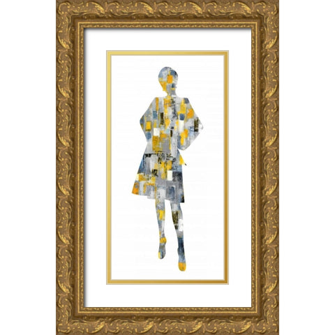 Poise I Gold Ornate Wood Framed Art Print with Double Matting by PI Studio