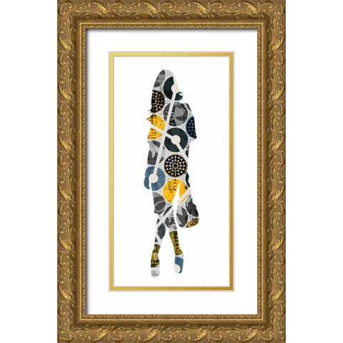 Poise II Gold Ornate Wood Framed Art Print with Double Matting by PI Studio