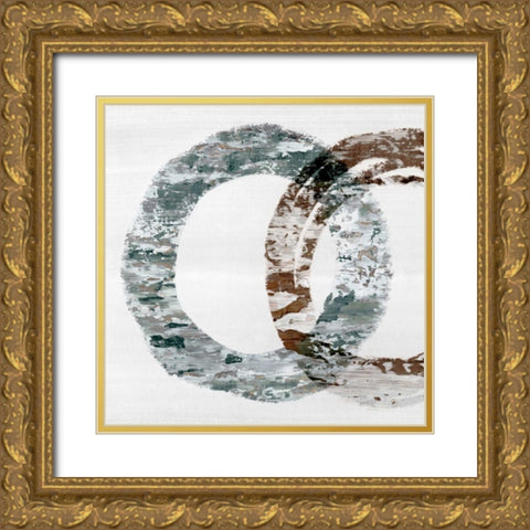 The circle II Gold Ornate Wood Framed Art Print with Double Matting by PI Studio