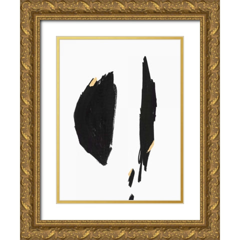Falling I Gold Ornate Wood Framed Art Print with Double Matting by PI Studio