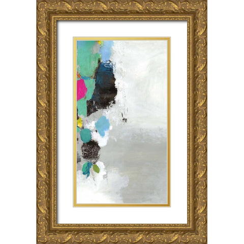 Touch of Blue II Gold Ornate Wood Framed Art Print with Double Matting by PI Studio