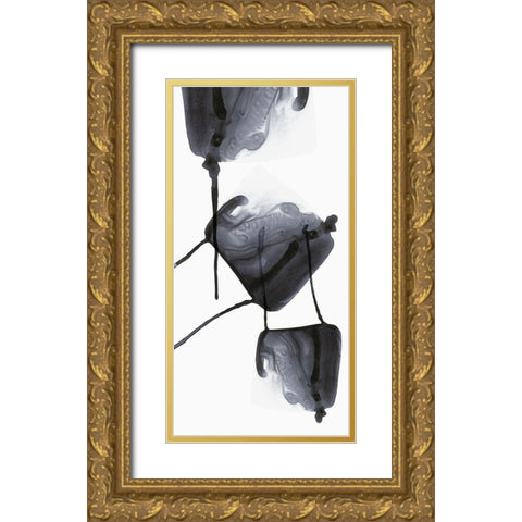 Inked II Gold Ornate Wood Framed Art Print with Double Matting by PI Studio