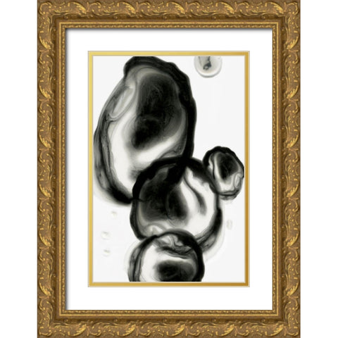 Neutral Blobs I Gold Ornate Wood Framed Art Print with Double Matting by PI Studio