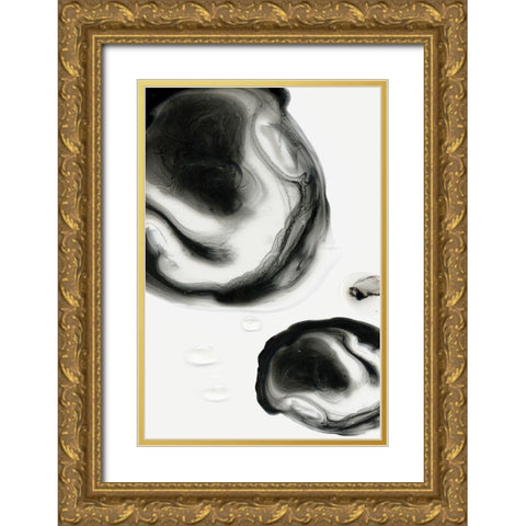 Neutral Blobs III Gold Ornate Wood Framed Art Print with Double Matting by PI Studio
