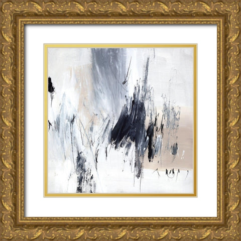 Scribble II Gold Ornate Wood Framed Art Print with Double Matting by PI Studio