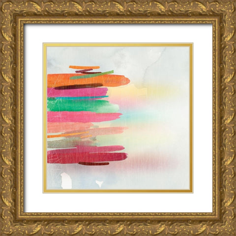 Color in the Lines II Gold Ornate Wood Framed Art Print with Double Matting by PI Studio