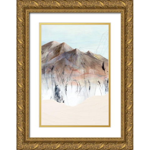 Deserted Mountain I Gold Ornate Wood Framed Art Print with Double Matting by PI Studio