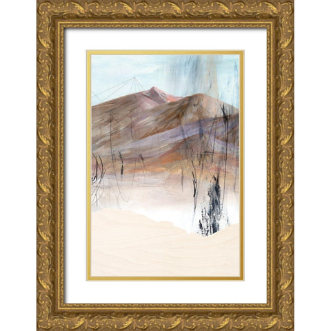 Deserted Mountain II Gold Ornate Wood Framed Art Print with Double Matting by PI Studio