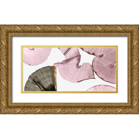 Silk Streams II Gold Ornate Wood Framed Art Print with Double Matting by PI Studio
