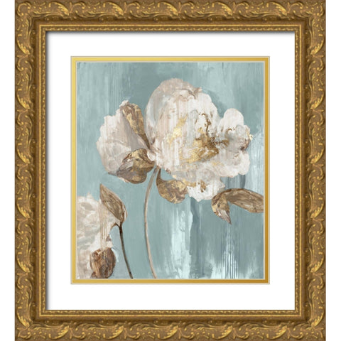 Golden Tulip Gold Ornate Wood Framed Art Print with Double Matting by PI Studio