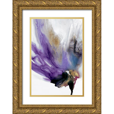 Violaceous I  Gold Ornate Wood Framed Art Print with Double Matting by PI Studio