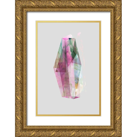 Gemstone IÂ  Gold Ornate Wood Framed Art Print with Double Matting by PI Studio