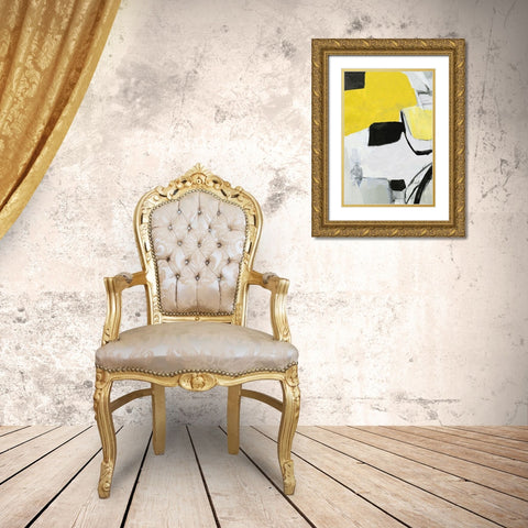 Valiant I  Gold Ornate Wood Framed Art Print with Double Matting by PI Gallerie