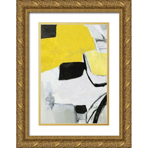Valiant I  Gold Ornate Wood Framed Art Print with Double Matting by PI Gallerie