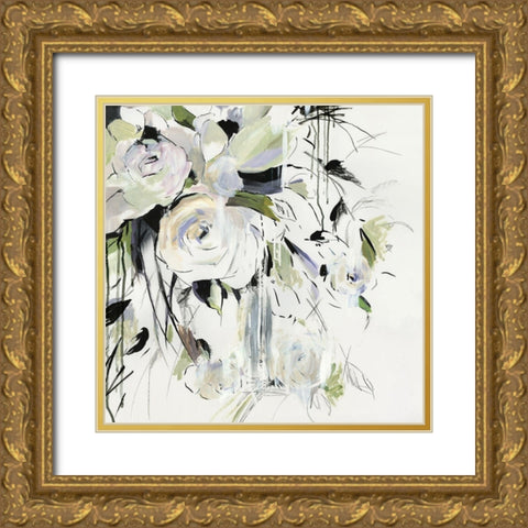 Simple Bouquet I Gold Ornate Wood Framed Art Print with Double Matting by PI Studio