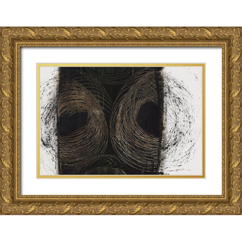 Illusion II Gold Ornate Wood Framed Art Print with Double Matting by PI Studio