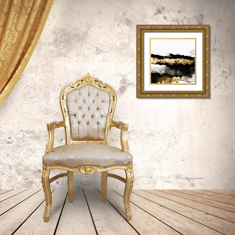 Drizzle II   Gold Ornate Wood Framed Art Print with Double Matting by PI Studio