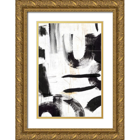 Concept II  Gold Ornate Wood Framed Art Print with Double Matting by PI Studio