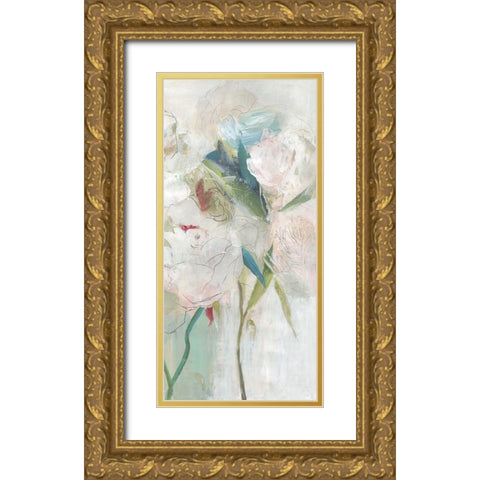 Blissful Peony II  Gold Ornate Wood Framed Art Print with Double Matting by PI Studio