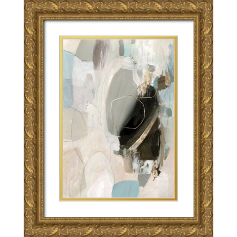 Gleamed  Gold Ornate Wood Framed Art Print with Double Matting by PI Studio