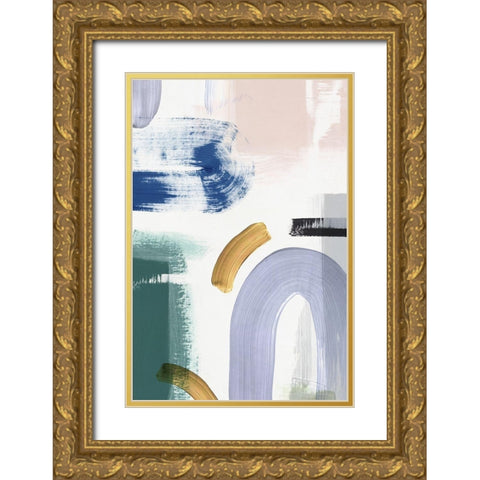 Visions Forms I Gold Ornate Wood Framed Art Print with Double Matting by PI Studio
