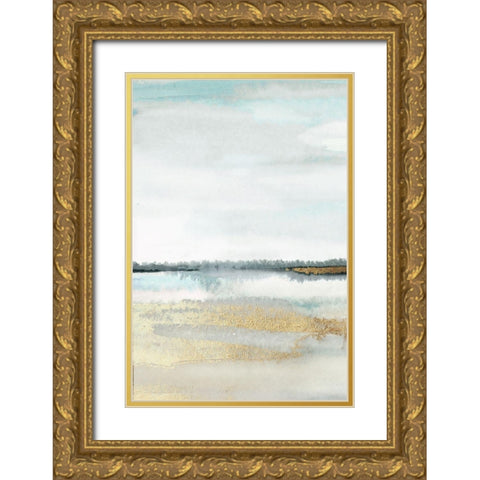 Beautiful Place - Panel 1 Gold Ornate Wood Framed Art Print with Double Matting by PI Studio