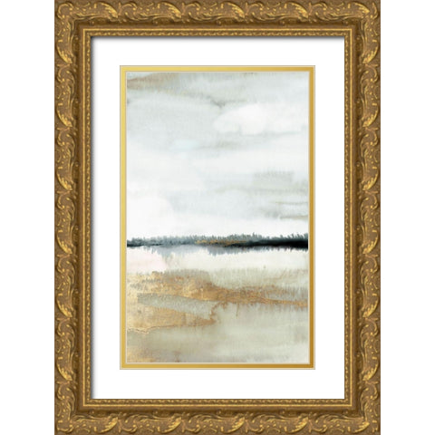 Home Before Dark I  Gold Ornate Wood Framed Art Print with Double Matting by PI Studio