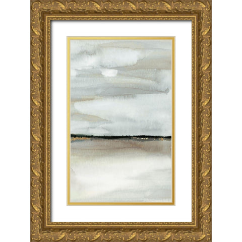 Home Before Dark III   Gold Ornate Wood Framed Art Print with Double Matting by PI Studio