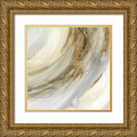 Earth Flames Gold Ornate Wood Framed Art Print with Double Matting by PI Studio