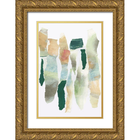 Captured in Shapes Gold Ornate Wood Framed Art Print with Double Matting by PI Studio