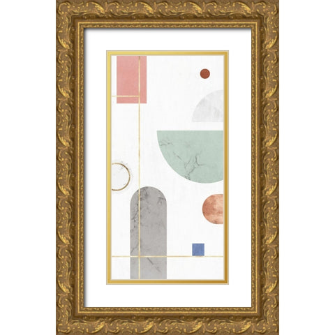 Complementary Forms II Gold Ornate Wood Framed Art Print with Double Matting by PI Studio