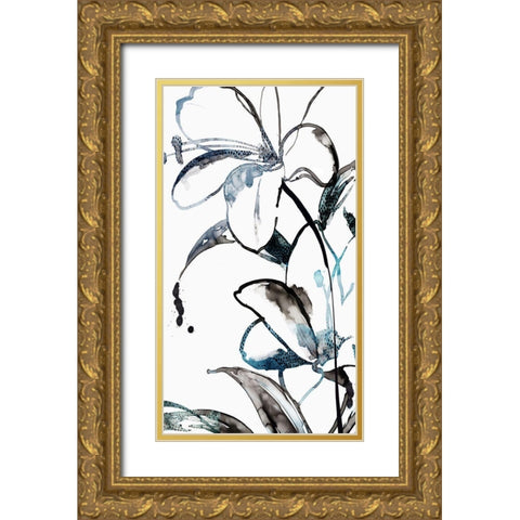 Wild Lily I Gold Ornate Wood Framed Art Print with Double Matting by PI Studio