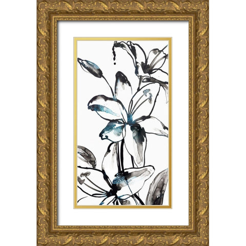 Wild Lily II Gold Ornate Wood Framed Art Print with Double Matting by PI Studio