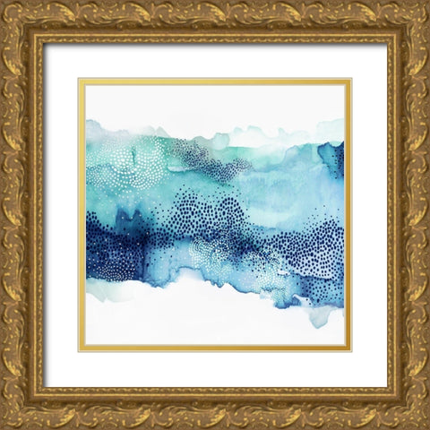 Hidden in Waves III Gold Ornate Wood Framed Art Print with Double Matting by PI Studio