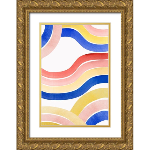 Convulse II   Gold Ornate Wood Framed Art Print with Double Matting by PI Studio