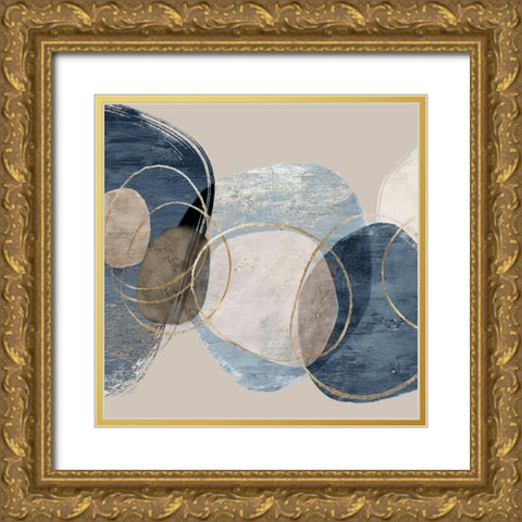 Conglomerate I Gold Ornate Wood Framed Art Print with Double Matting by PI Studio