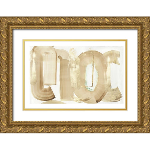 Caramelize  Gold Ornate Wood Framed Art Print with Double Matting by PI Studio