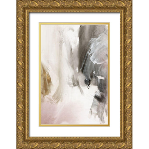 Laminate I  Gold Ornate Wood Framed Art Print with Double Matting by PI Studio