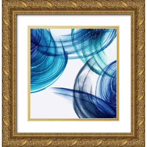 Feathering II Â  Gold Ornate Wood Framed Art Print with Double Matting by PI Studio