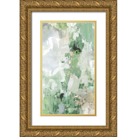 Jadeite  Gold Ornate Wood Framed Art Print with Double Matting by PI Studio