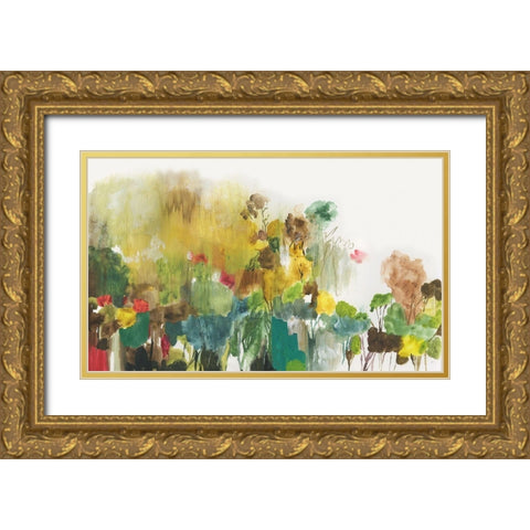 Spring Smell Gold Ornate Wood Framed Art Print with Double Matting by PI Studio