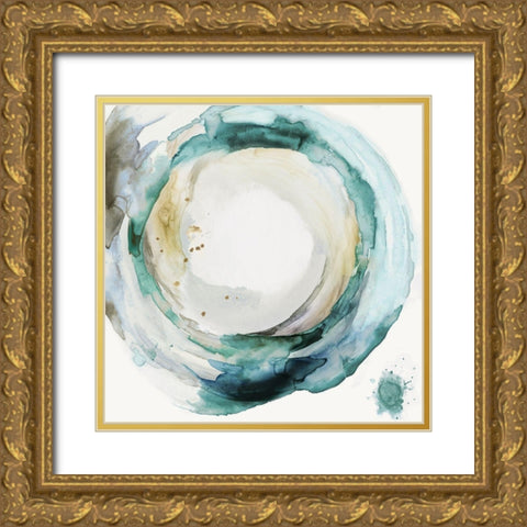 Waters Rings  Gold Ornate Wood Framed Art Print with Double Matting by PI Studio