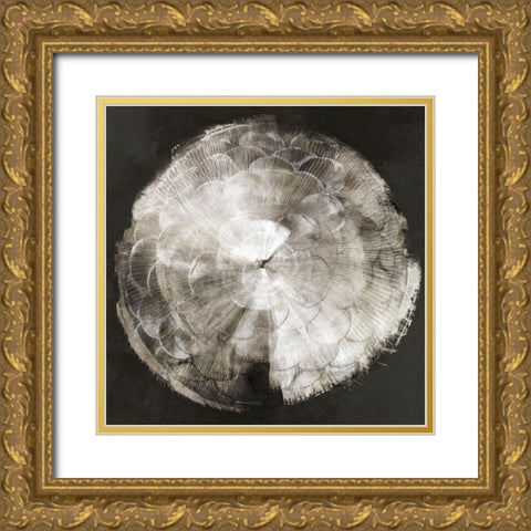 Touch of Darkened Silver  Gold Ornate Wood Framed Art Print with Double Matting by PI Studio