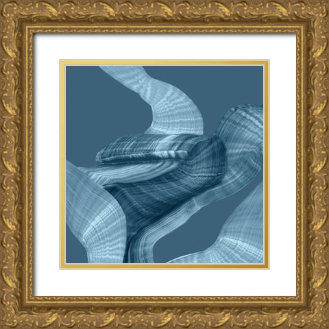 Unfolded Secret I Gold Ornate Wood Framed Art Print with Double Matting by PI Studio