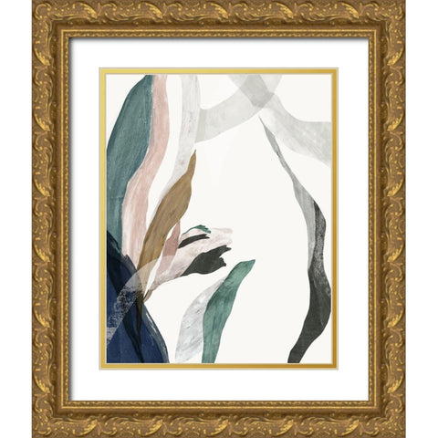 Arabesque I Gold Ornate Wood Framed Art Print with Double Matting by PI Studio