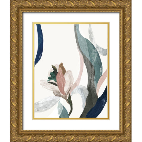 Arabesque II Gold Ornate Wood Framed Art Print with Double Matting by PI Studio