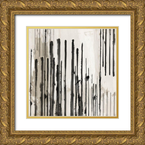 Linearity I Gold Ornate Wood Framed Art Print with Double Matting by PI Studio