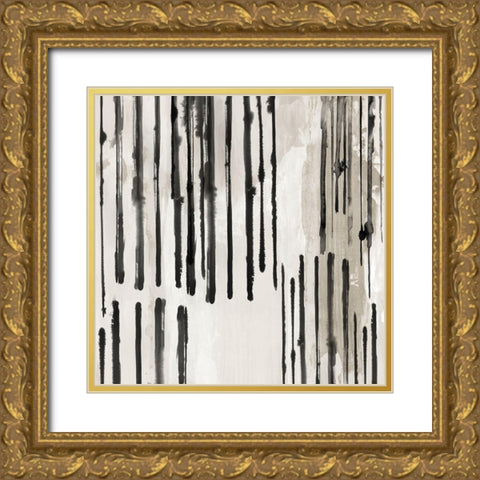 Linearity II Gold Ornate Wood Framed Art Print with Double Matting by PI Studio