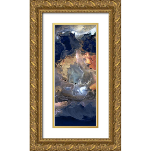 Storm in Moonlight I Gold Ornate Wood Framed Art Print with Double Matting by PI Studio