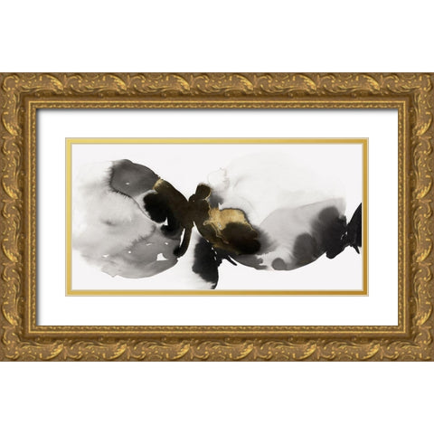 Flowing Rythm II Gold Ornate Wood Framed Art Print with Double Matting by PI Studio